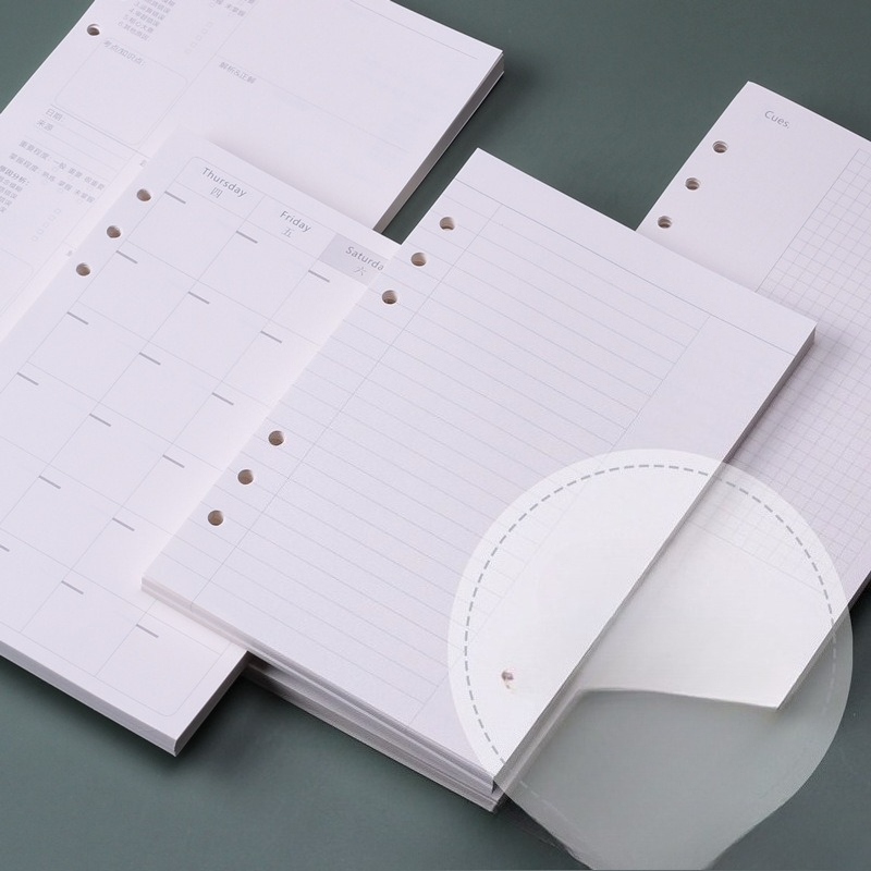 A5 Spiral Dotted Grid Notebook - Recarga de folhas soltas para caderno