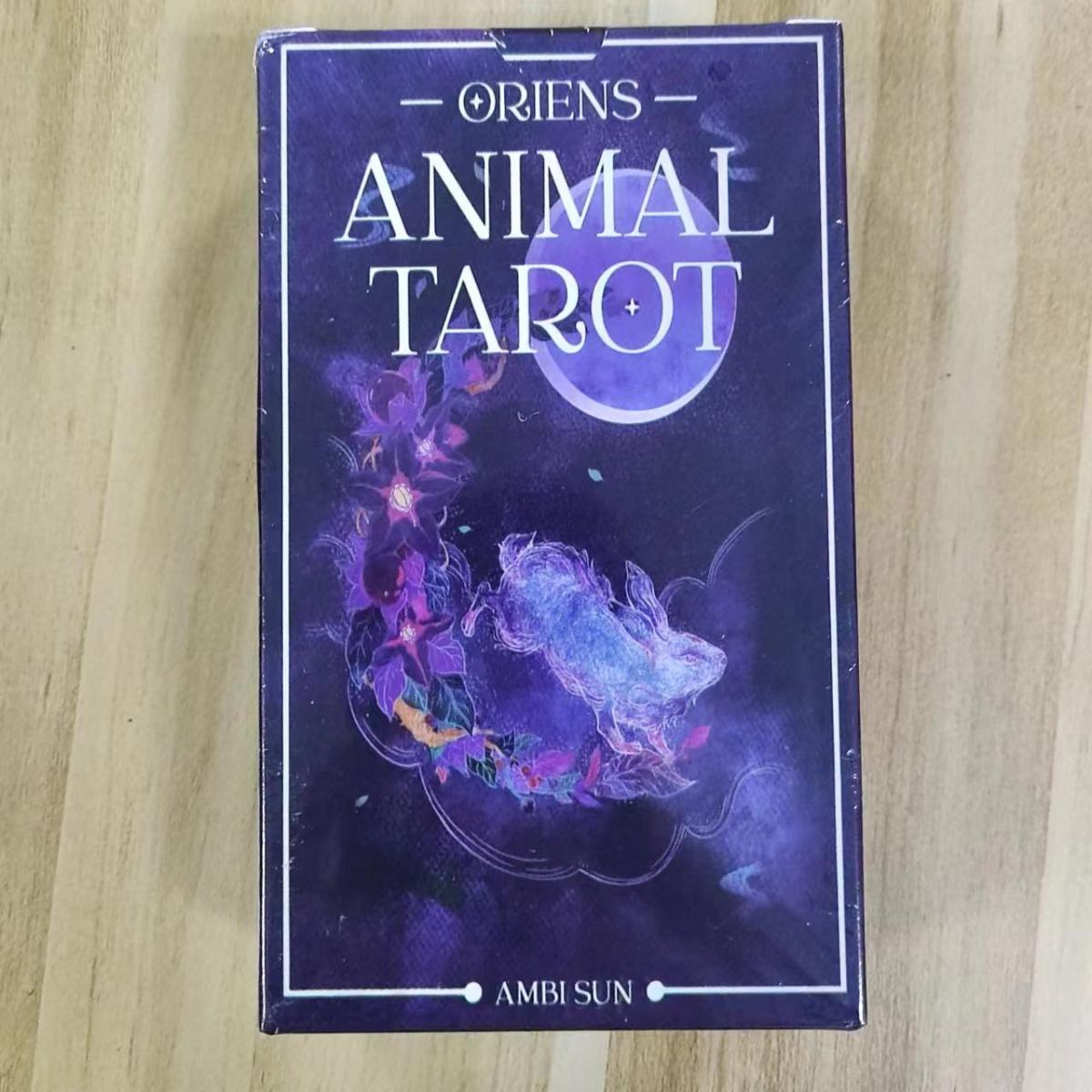 Tarot Deck With Guidebook - Oriens Tarot animal cartões com guia,