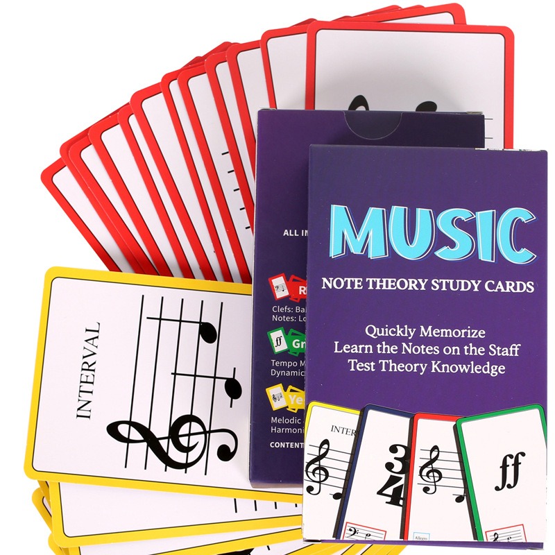 Blank Sheet Music Notebook - Cartões flash de música, gráfico de