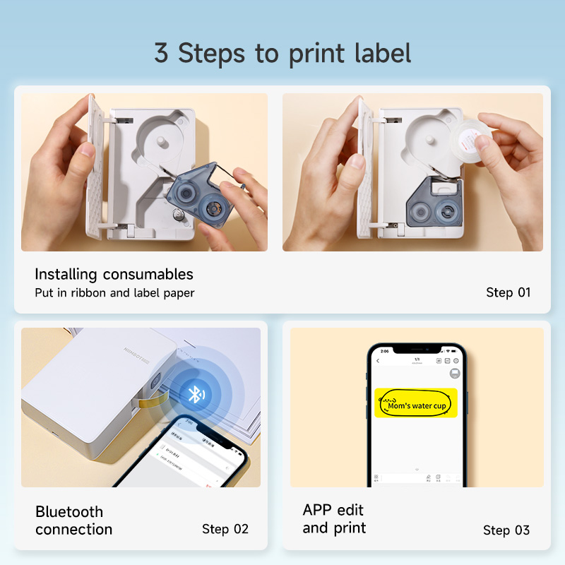Niimbot n1/b18 etiqueta de tra - Mini Pocket Thermal Printer Paper Roll avaliação e preço